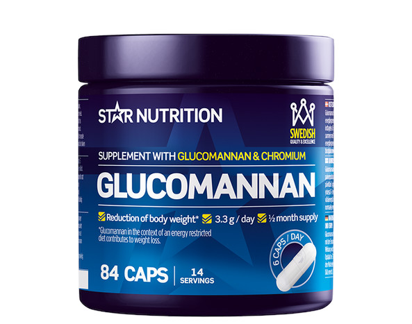 Star Nutrition Glucomannan 84 kapslar, burk